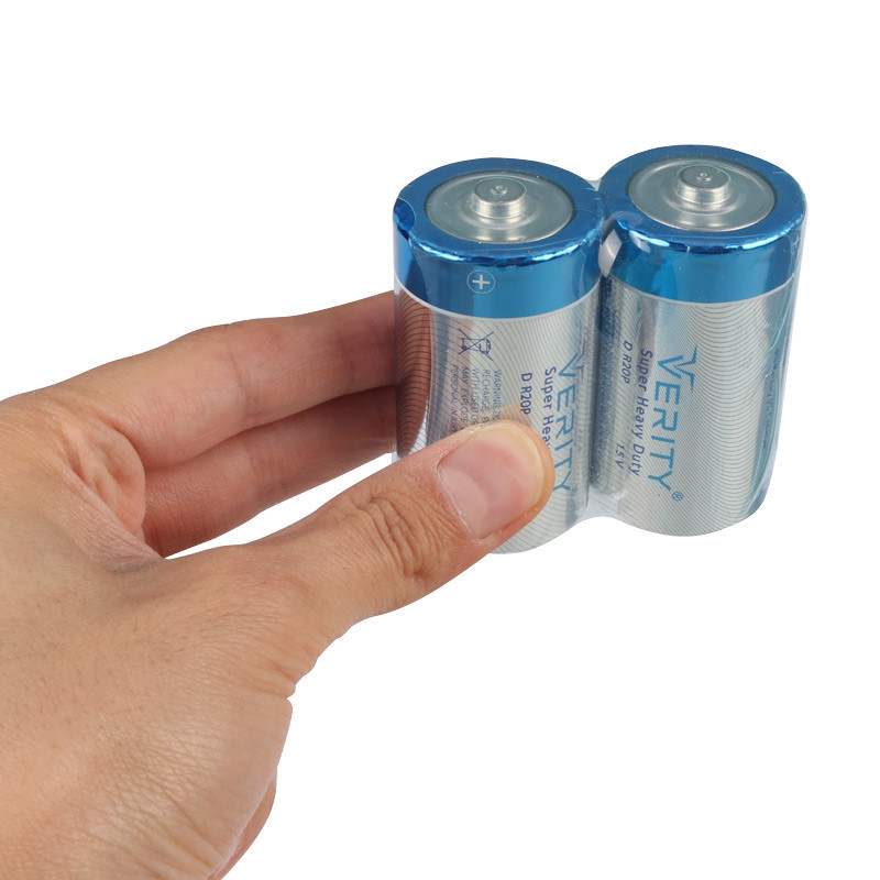 باتری دوتایی بزرگ Verity Super Heavy Duty 1.5V D شرینک