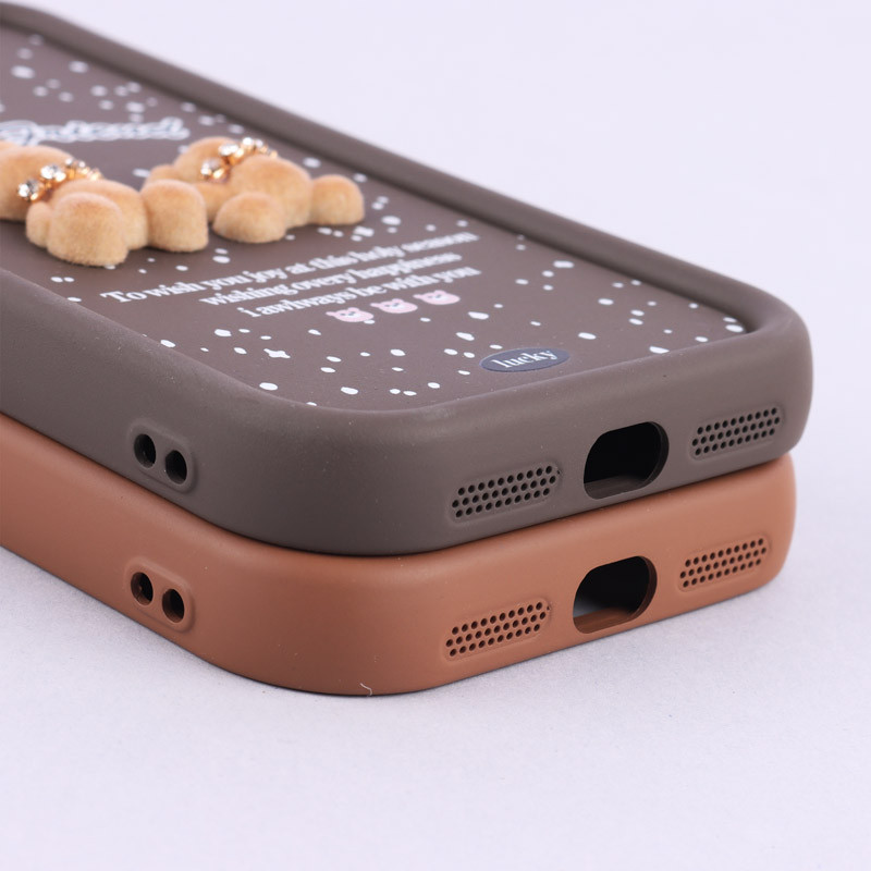 قاب سولید کیس عروسکی پشمالو محافظ لنزدار iPhone 11