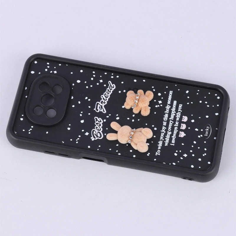 قاب سولید کیس عروسکی پشمالو محافظ لنزدار Xiaomi Poco X3 / X3 NFC / X3 pro