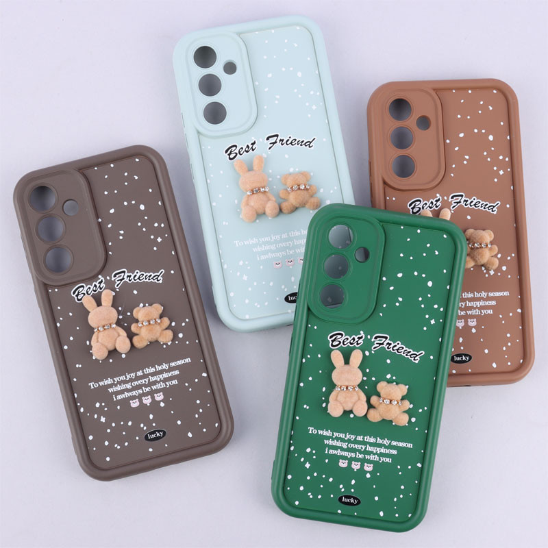 قاب سولید کیس عروسکی پشمالو محافظ لنزدار Samsung Galaxy A54