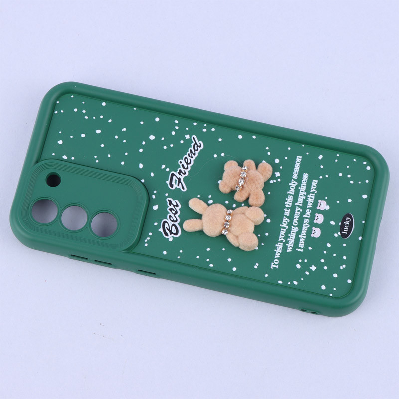 قاب سولید کیس عروسکی پشمالو محافظ لنزدار Samsung Galaxy S21 FE 5G