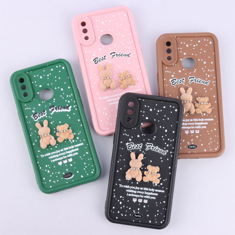 قاب سولید کیس عروسکی پشمالو محافظ لنزدار Samsung Galaxy A10s