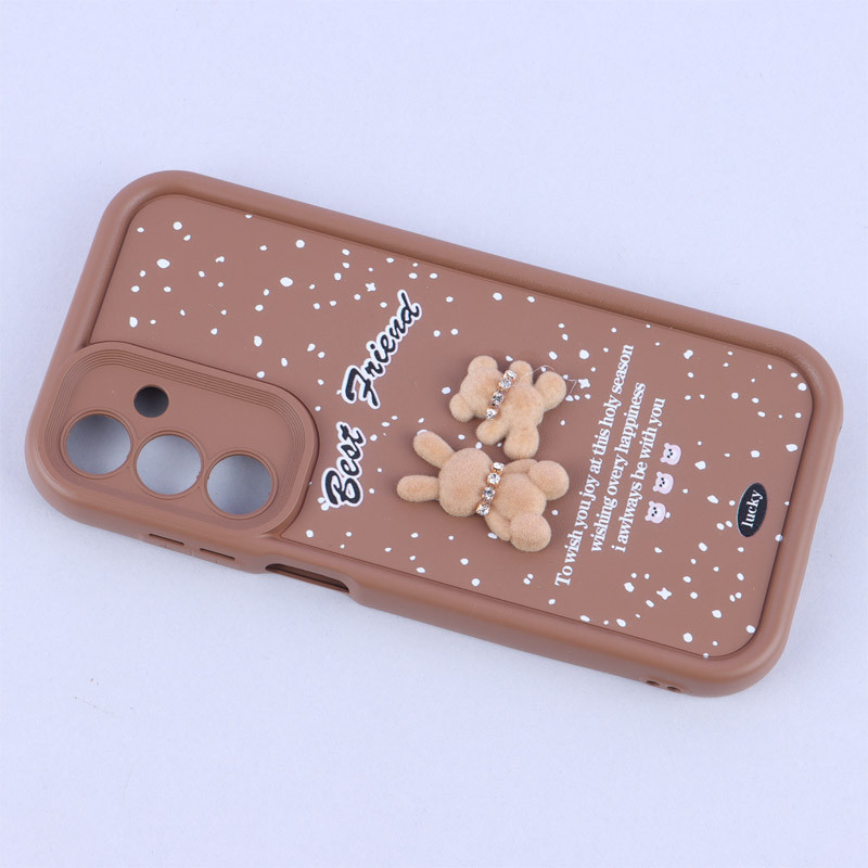 قاب سولید کیس عروسکی پشمالو محافظ لنزدار Samsung Galaxy A25
