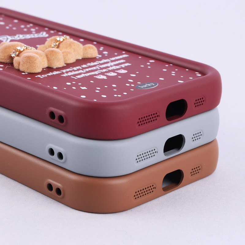 قاب سولید کیس عروسکی پشمالو محافظ لنزدار iPhone 12 Pro