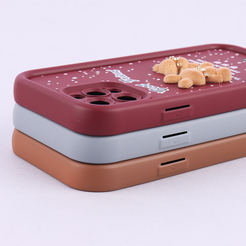 قاب سولید کیس عروسکی پشمالو محافظ لنزدار iPhone 12 Pro
