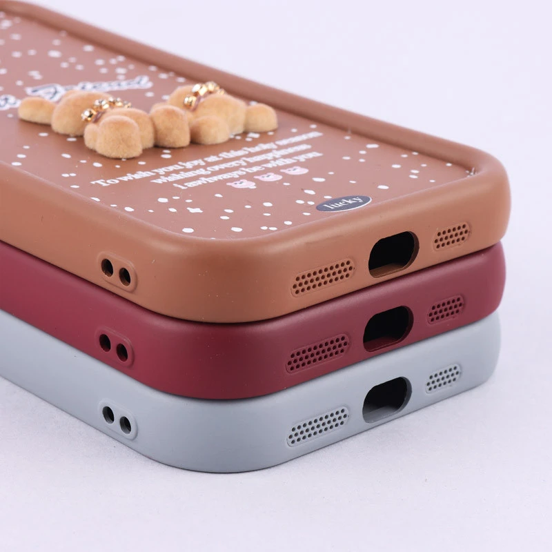 قاب سولید کیس عروسکی پشمالو محافظ لنزدار iPhone 12 Pro Max