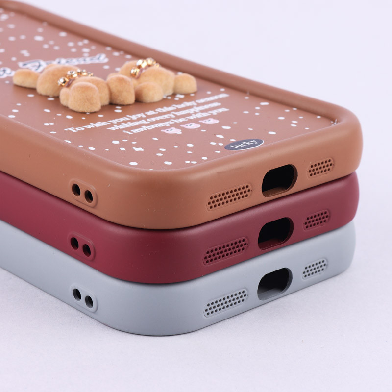 قاب سولید کیس عروسکی پشمالو محافظ لنزدار iPhone 12 Pro Max