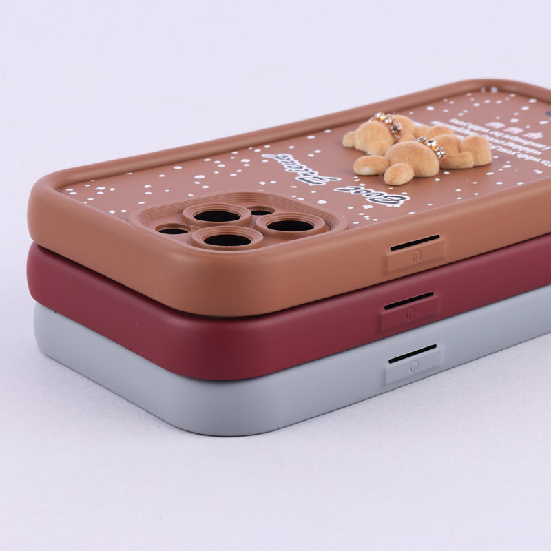 قاب سولید کیس عروسکی پشمالو محافظ لنزدار iPhone 12 Pro Max
