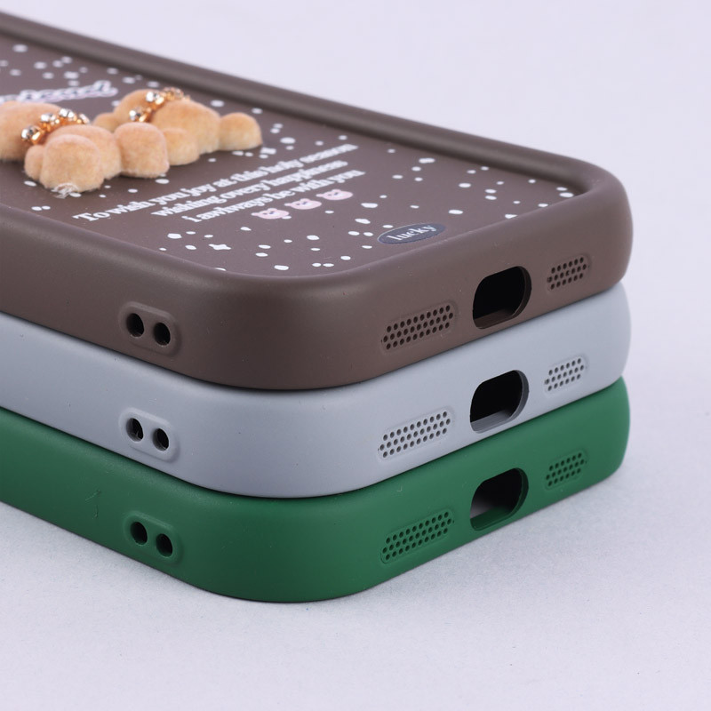 قاب سولید کیس عروسکی پشمالو محافظ لنزدار iPhone 13 Pro Max