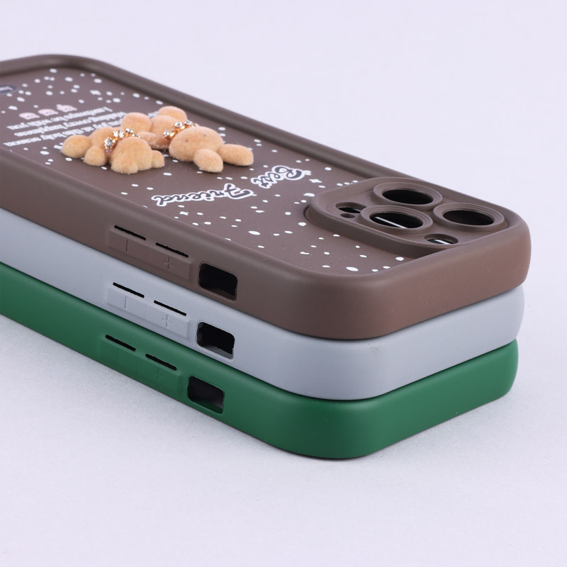 قاب سولید کیس عروسکی پشمالو محافظ لنزدار iPhone 13 Pro Max