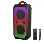 اسپیکر چمدانی بلوتوثی رم و فلش خور Verity V-PS2106 + میکروفون و ریموت کنترل