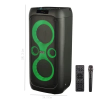 اسپیکر چمدانی بلوتوثی رم و فلش خور Verity V-PS2206&nbsp;+ میکروفون و ریموت کنترل
