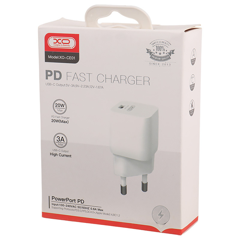 کلگی فست شارژ XO XO-CE01 3A PD QC3.0 20W Type-C