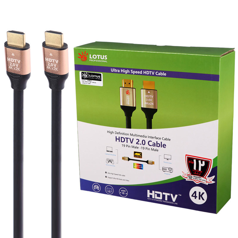 کابل Lotus HDMI 4K 10m