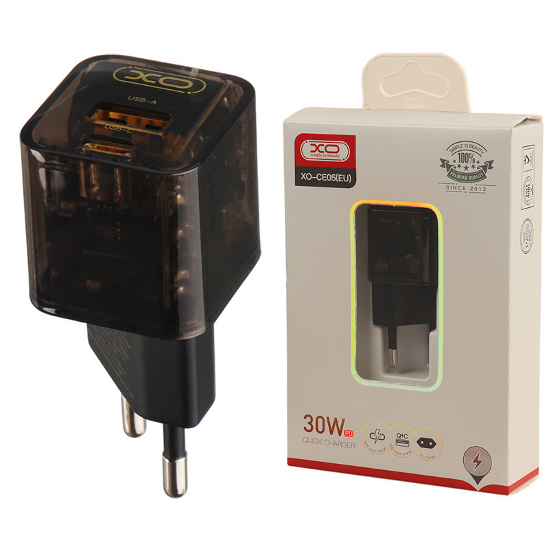 کلگی فست شارژ XO XO-CE05 2Port QC3.0 PD 3A 30W