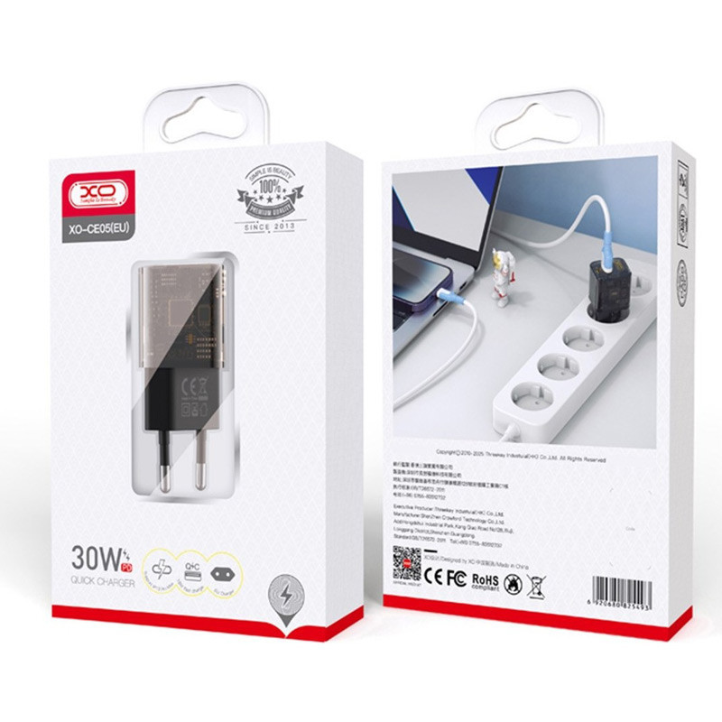 کلگی فست شارژ XO XO-CE05 2Port QC3.0 PD 3A 30W