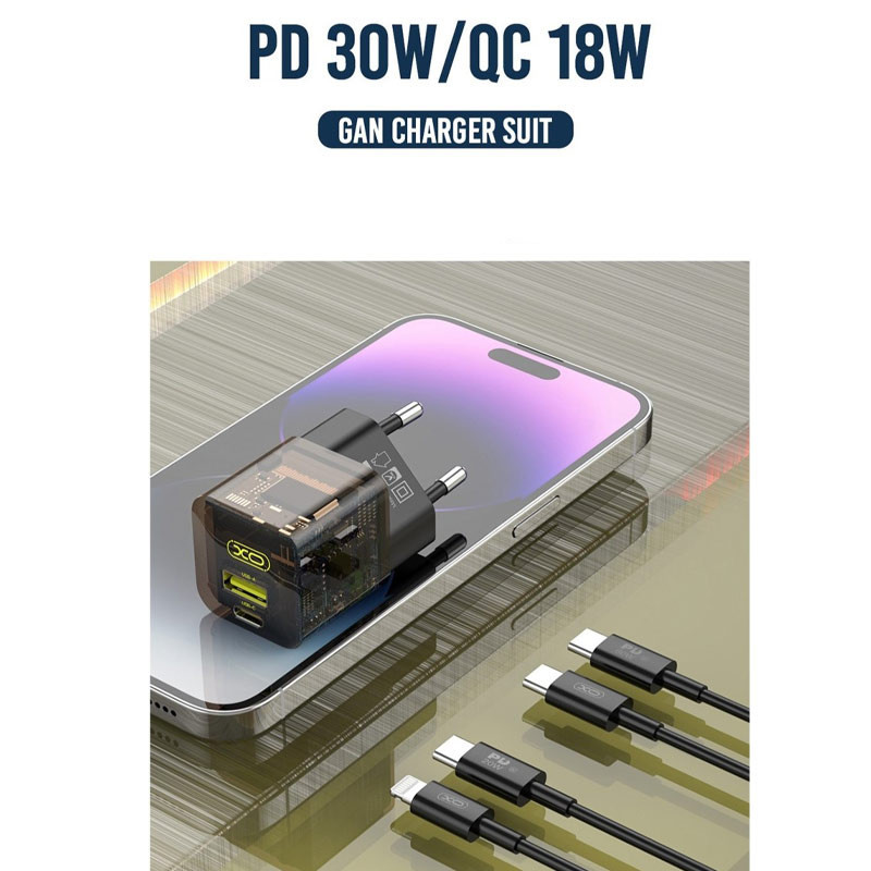 کلگی فست شارژ XO XO-CE05 2Port QC3.0 PD 3A 30W
