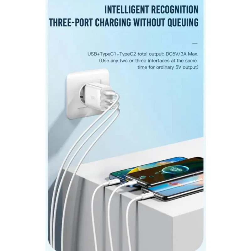 کلگی فست شارژ XO XO-L101 3Port 3A PD QC3.0 20W
