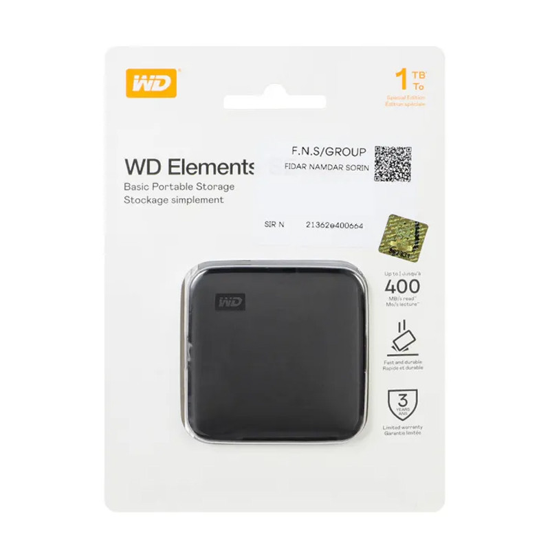 حافظه اکسترنال SSD وسترن دیجیتال Western Digital Elements SE 1TB