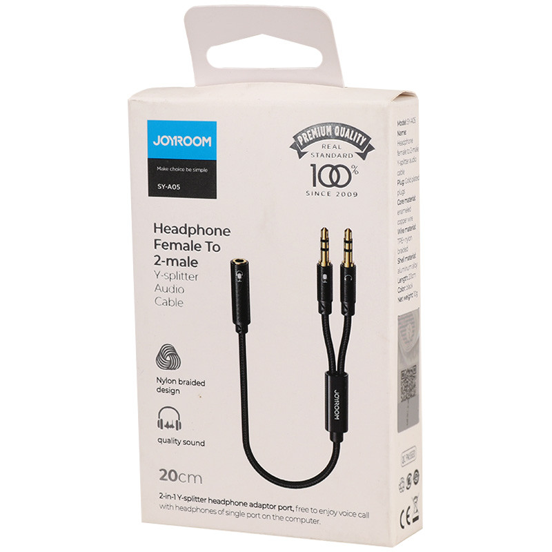 تبدیل 2 به 1 صدا Joyroom SY-A05 20cm