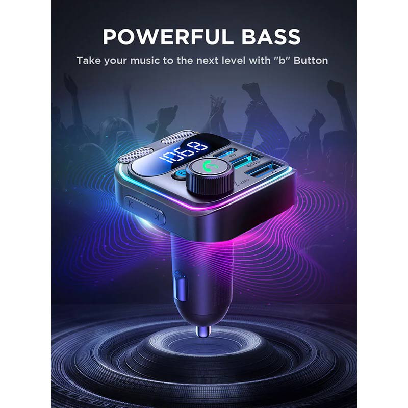 شارژر فندکی + FM Player بلوتوثی Joyroom JR-CCB01