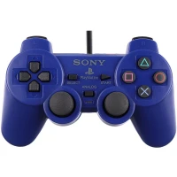 دسته بازی تک شوکدار Sony PS2 آبی