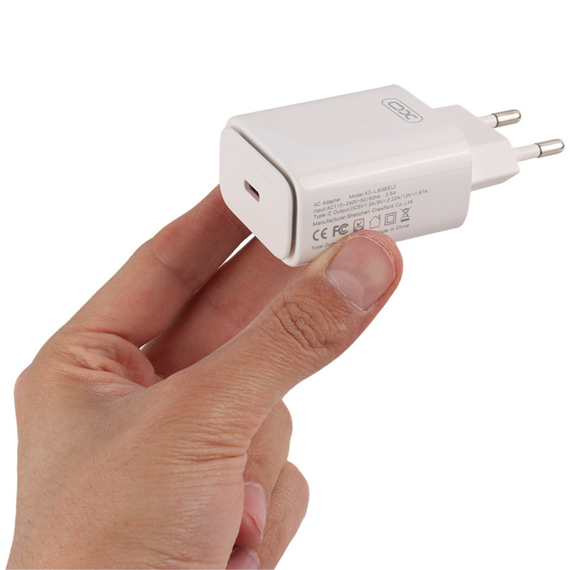 شارژر دیواری فست شارژ XO XO-L90B 3A QC4.0 PD 20W + کابل آیفونی
