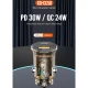 شارژر فندکی فست شارژ XO XO-CC50 QC3.0 PD3.0 3A 33W + کابل تبدیل لایتنینگ