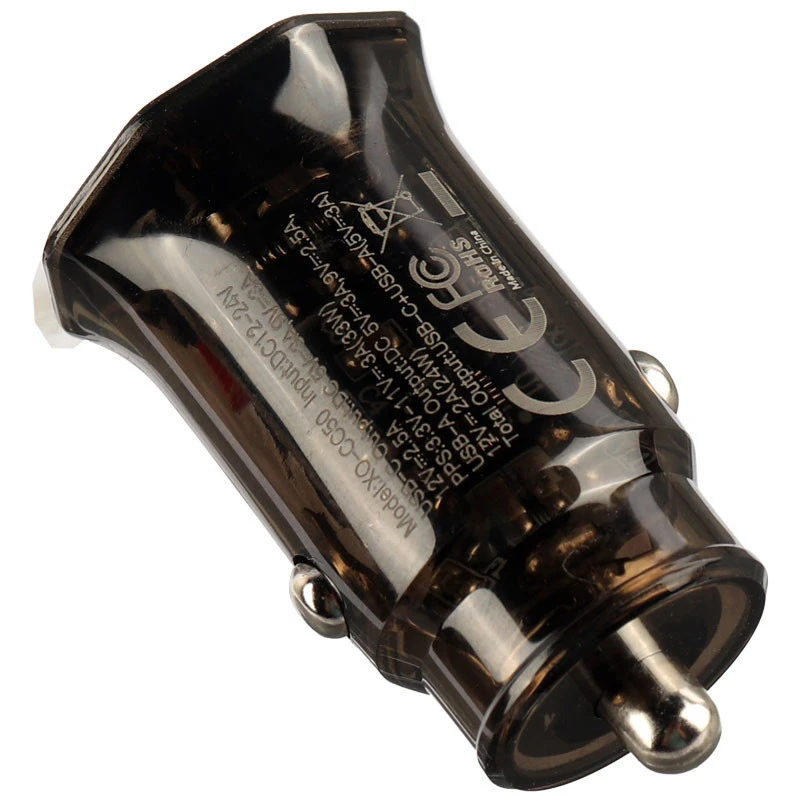 شارژر فندکی فست شارژ XO XO-CC50 QC3.0 PD3.0 3A 33W + کابل تبدیل لایتنینگ