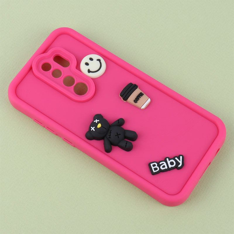 قاب سیلیکونی Fashion Case عروسک برجسته محافظ لنزدار Xiaomi Redmi Note 8 Pro