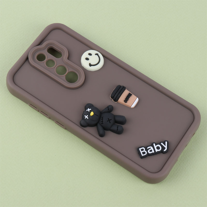 قاب سیلیکونی Fashion Case عروسک برجسته محافظ لنزدار Xiaomi Redmi Note 8 Pro