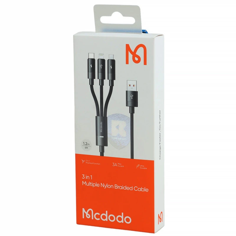 کابل ۳ سر فست شارژ Mcdodo CA-579 3A 1.2m