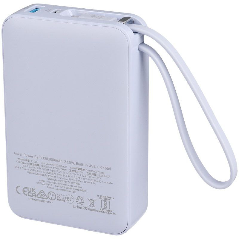 پاوربانک فست شارژ 20000 انکر Anker A1647 22.5W