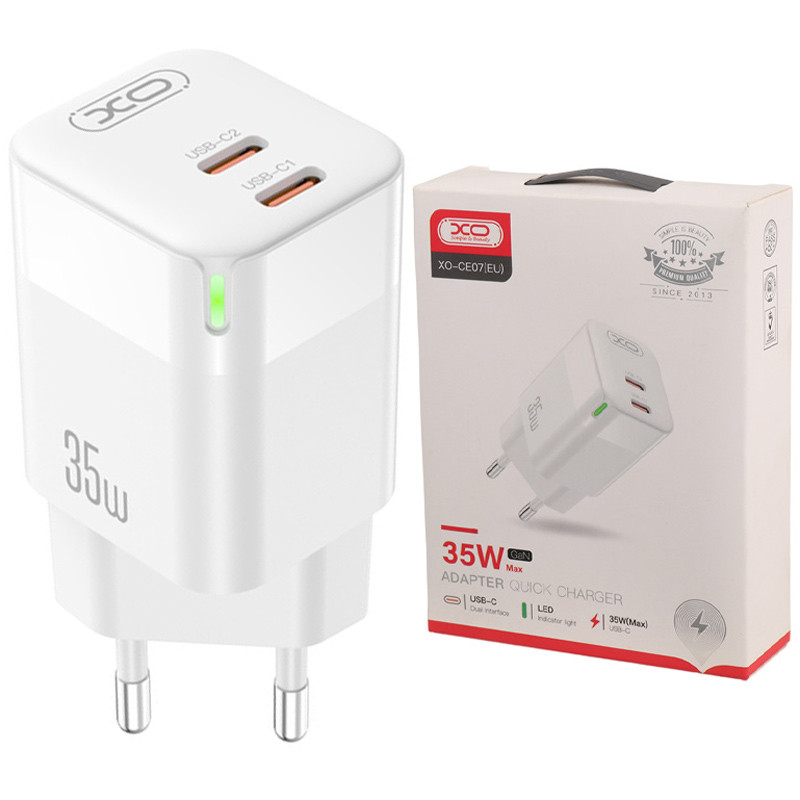 کلگی فست شارژ XO XO-CE07 2port 3A QC3.0 PD 35W