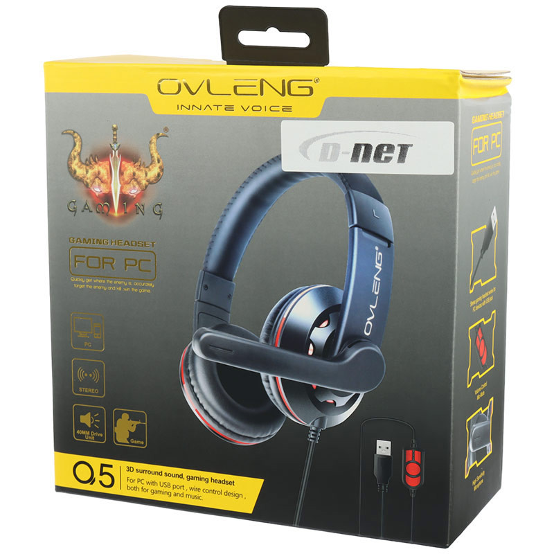 هدست گیمینگ سیم دار D-Net OV-Q5
