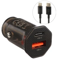 شارژر فندکی فست شارژ XO XO-CC50 QC3.0 PD3.0 3A 33W + کابل تبدیل لایتنینگ