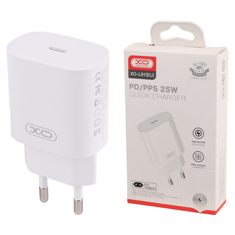 کلگی فست شارژ XO XO-L91 3A PD QC4.0 25W Type-C