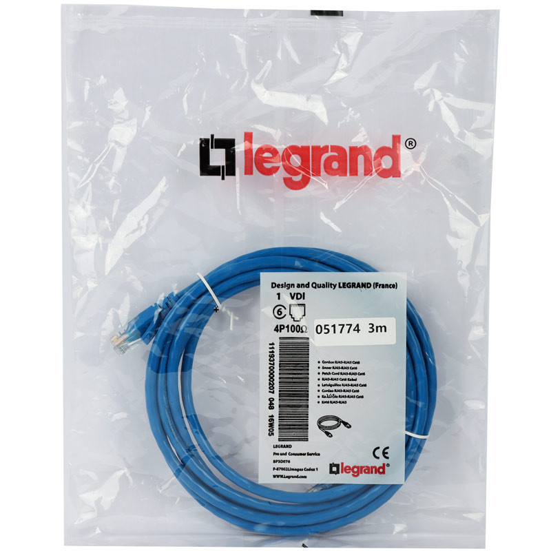 کابل شبکه Legrand 051774 Cat6 3m