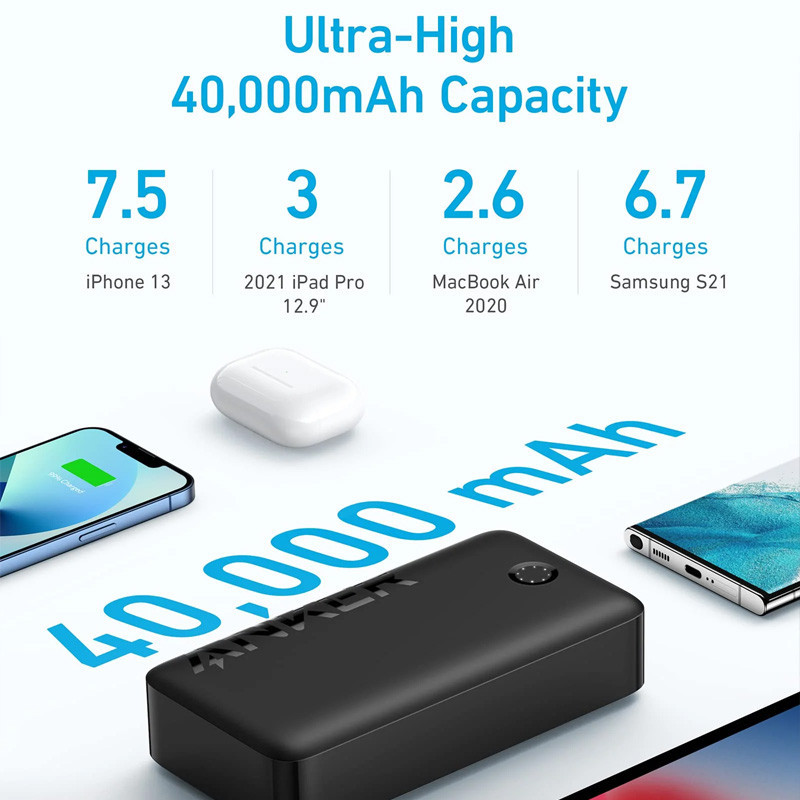 پاور بانک فست شارژ 40000 انکر Anker A1377 30W
