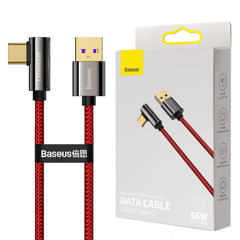 کابل فست شارژ Baseus Legend Series Elbow CACS0005 66W 2m یکسر L