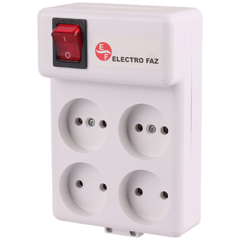 چند راهی 4 خانه برق بدون سیم الکترو فاز Electro Faz بسته 2 عددی شرینک