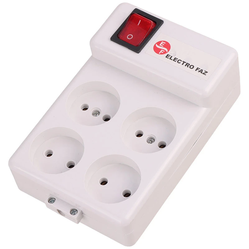 چند راهی 4 خانه برق بدون سیم الکترو فاز Electro Faz بسته 2 عددی شرینک