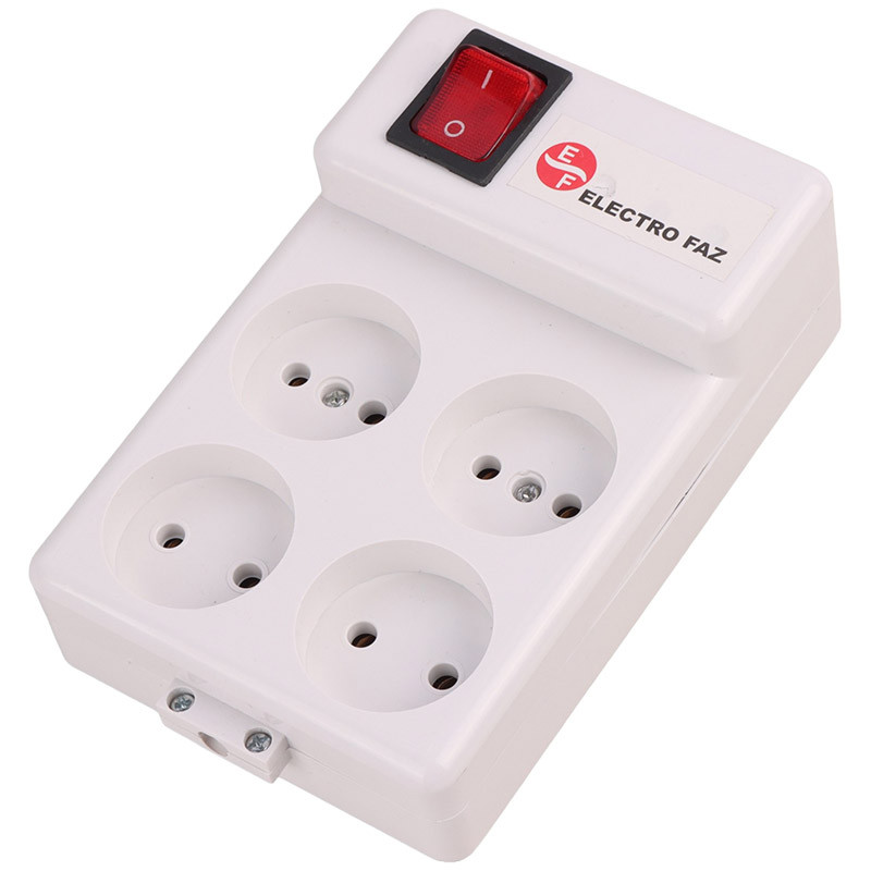 چند راهی 4 خانه برق بدون سیم الکترو فاز Electro Faz بسته 2 عددی شرینک