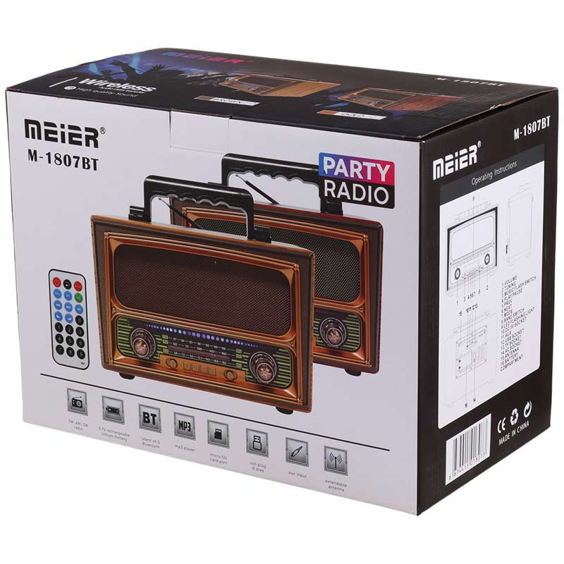 رادیو اسپیکر بلوتوثی رم و فلش خور Meier M-1807BT