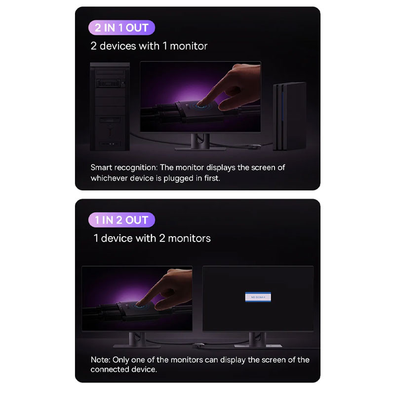 تبدیل 1 به 2 Baseus AirJoy Series B01331105111 HDMI