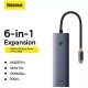 هاب 6 پورت Type-C باسئوس UltraJoy Series BS-OH151 B00052802811-00