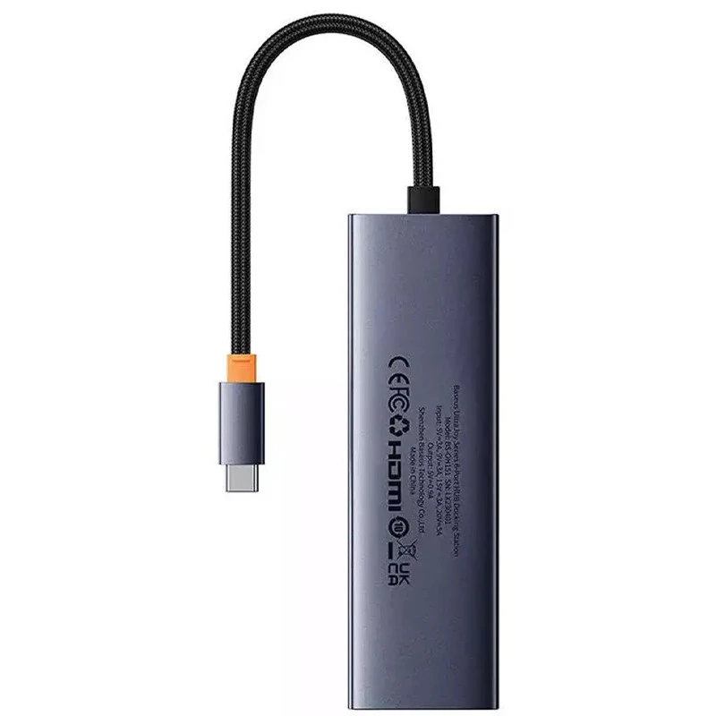 هاب 6 پورت Type-C باسئوس UltraJoy Series BS-OH151 B00052802811-00