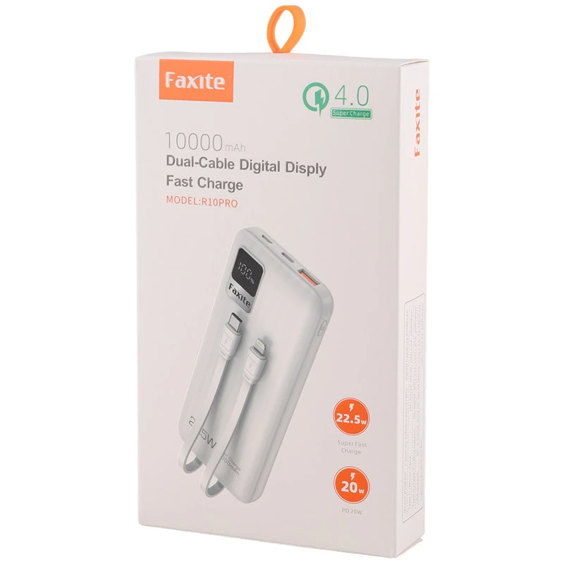 پاور بانک فست شارژ 10000 فاکسی تی Faxite R10 PRO QC4.0 PD 22.5W