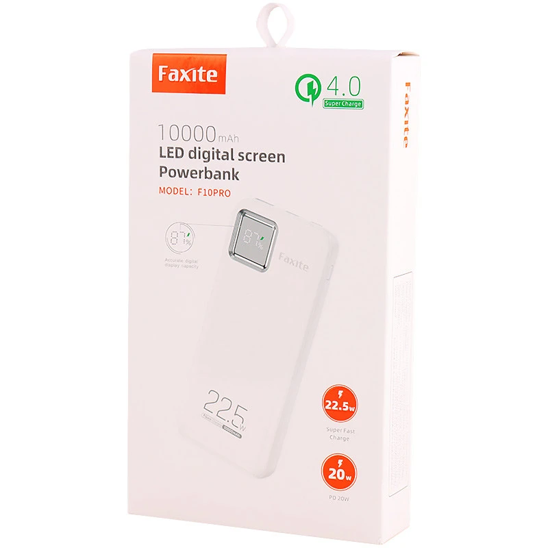 پاور بانک فست شارژ 10000 فاکسی تی Faxite F10 PRO QC4.0 PD 22.5W