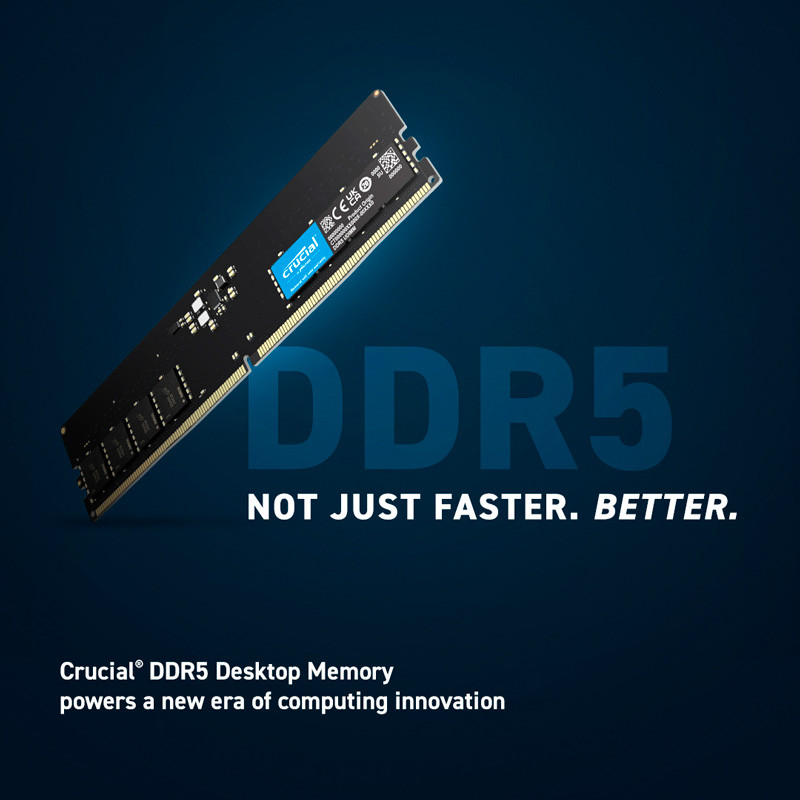 رم کامپیوتر Crucial CT16G56C46U5 DDR5 16GB 5600MHz CL46 Single